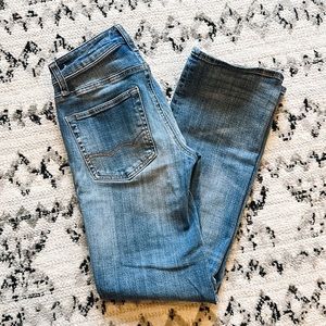 American Eagle Men’s Size 26 x 30 Flex Jeans Original Boot Medium Wash Blue